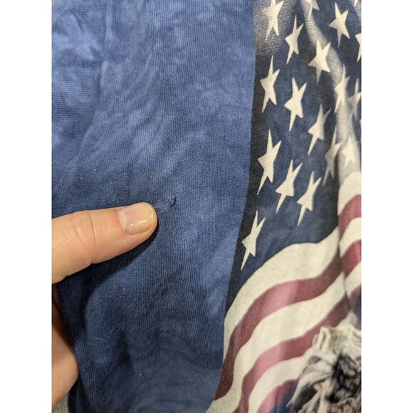 The Mountain Wolf USA Flag T-Shirt Mens Large Tie-dye Graphic Print Pullover Tee - Picture 10 of 10